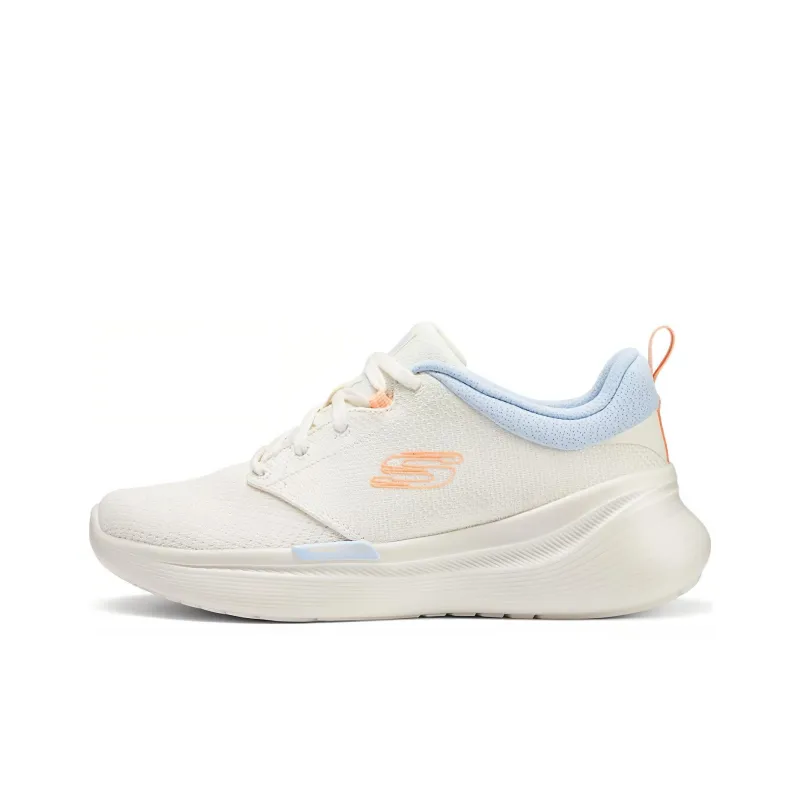 Skechers Anti-Slip Wear-Resistant Low-Top Running Shoes Women's White Blue Orange-0