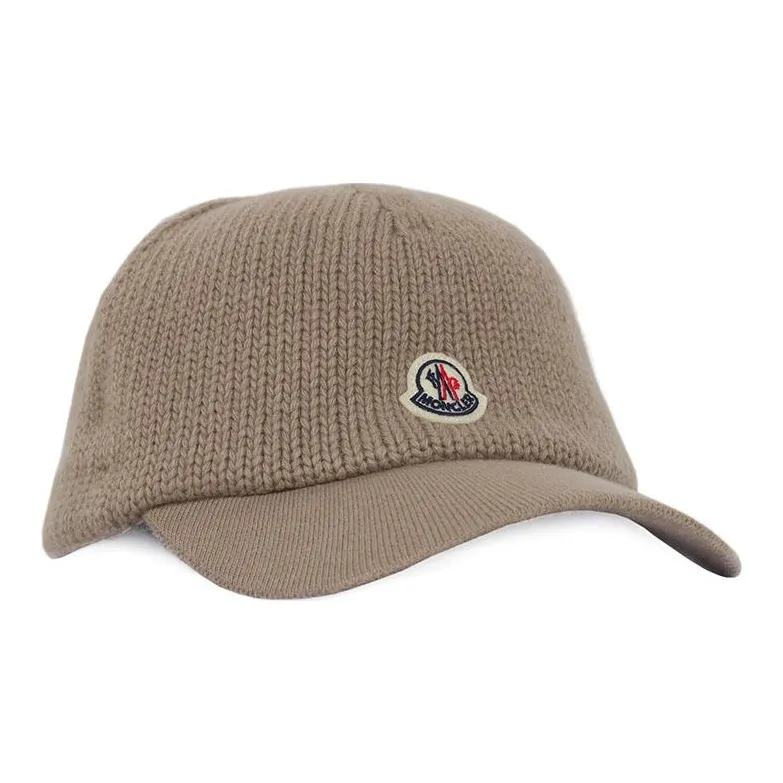 Moncler Wool Baseball Caps Unisex Beige-2