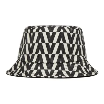 Valentino Silver Bucket Hats Women's White/Black