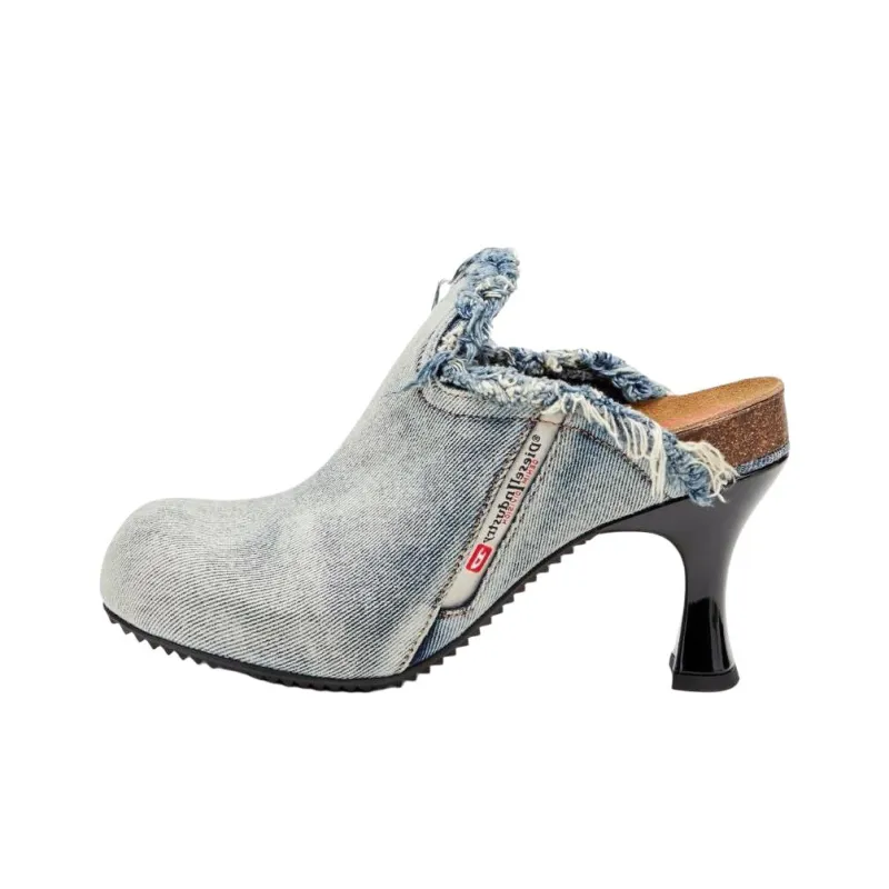 DIESEL Frayed Denim Mules Women's-0