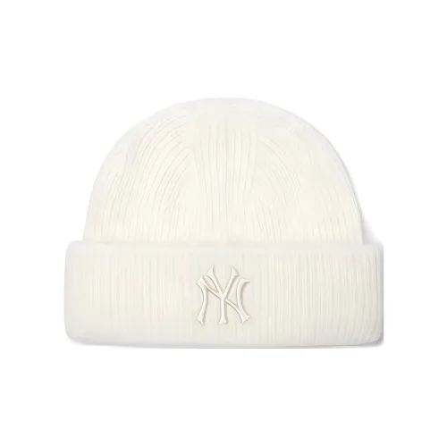 MLB Rabbit Fur Blend Beanies Unisex White