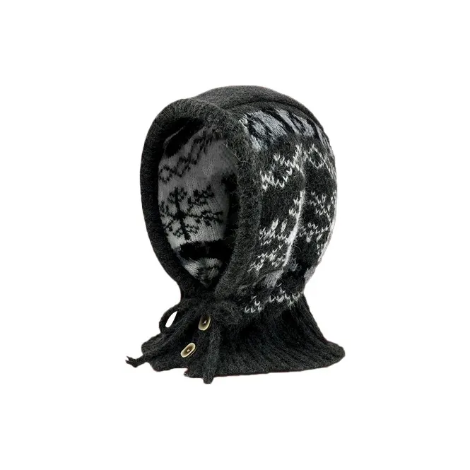 MUSTKOO Plush Yarn Beanie Women's-8