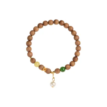 Moon Seal Hundred Rivers Laoshan Sandalwood Bracelets Unisex