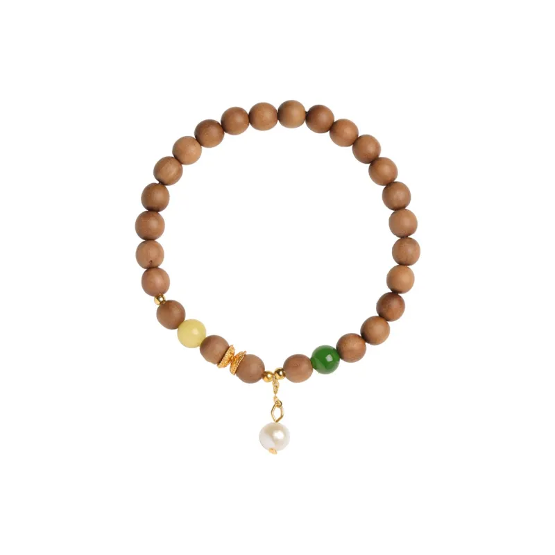 Moon Seal Hundred Rivers Laoshan Sandalwood Bracelets Unisex-0