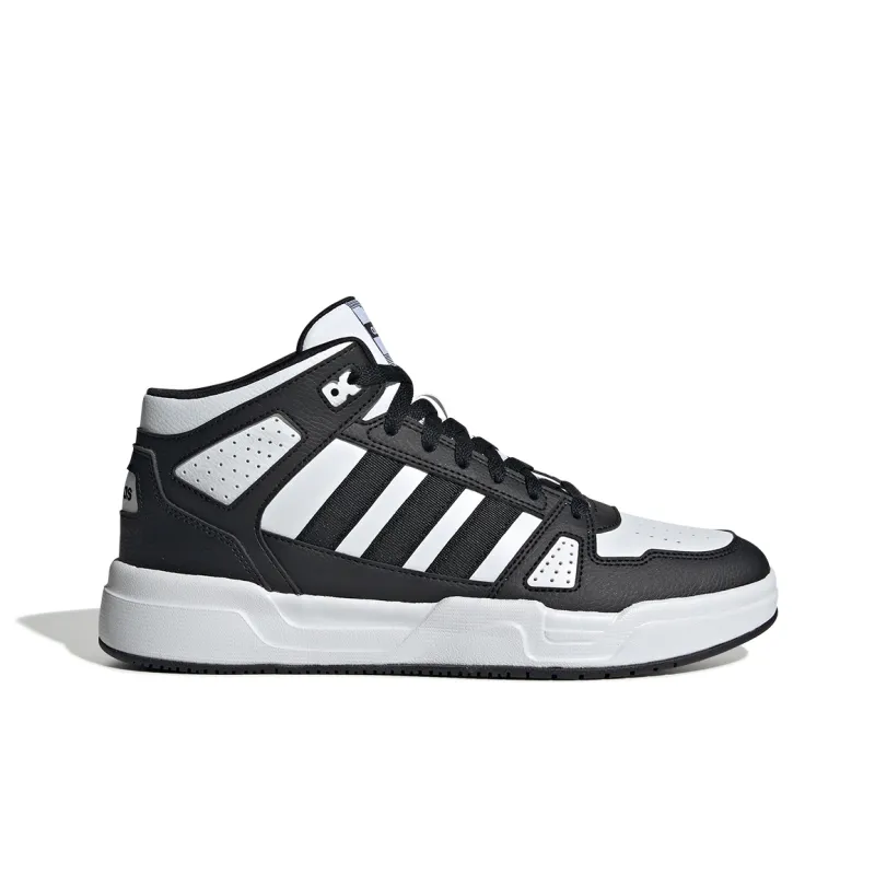 Adidas Anti Slip Wear Resistant Mid Top Running Shoes Men's Black White-1