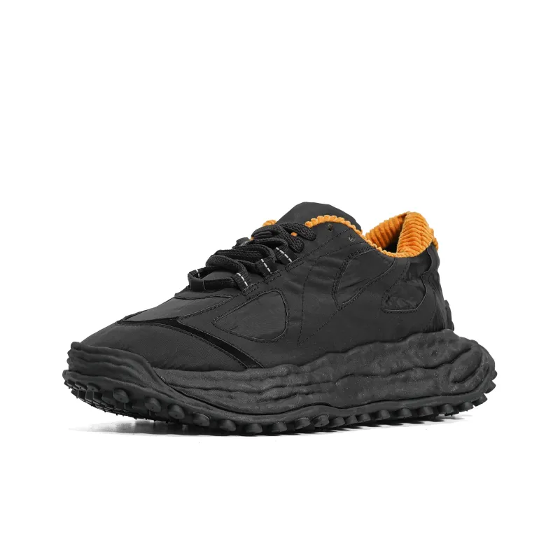CROOKED CARD Anti Slip And Wear Resistant Height Increasing Low Top Casual Shoes Unisex Black-2