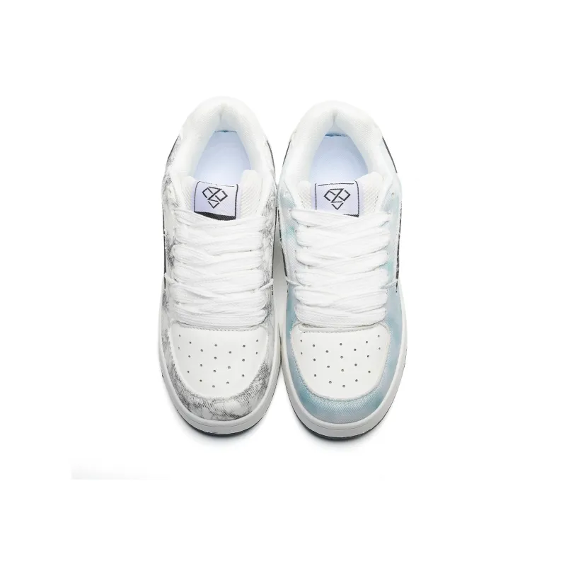 T628 Lightning Puffy Shoes Slip Resistant, Abrasion Resistant, Lightweight Low Top Skateboard Shoes Unisex-13