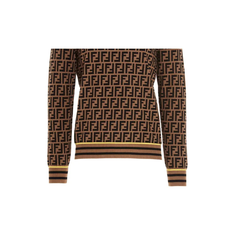 FENDI Sweaters Men Brown-5