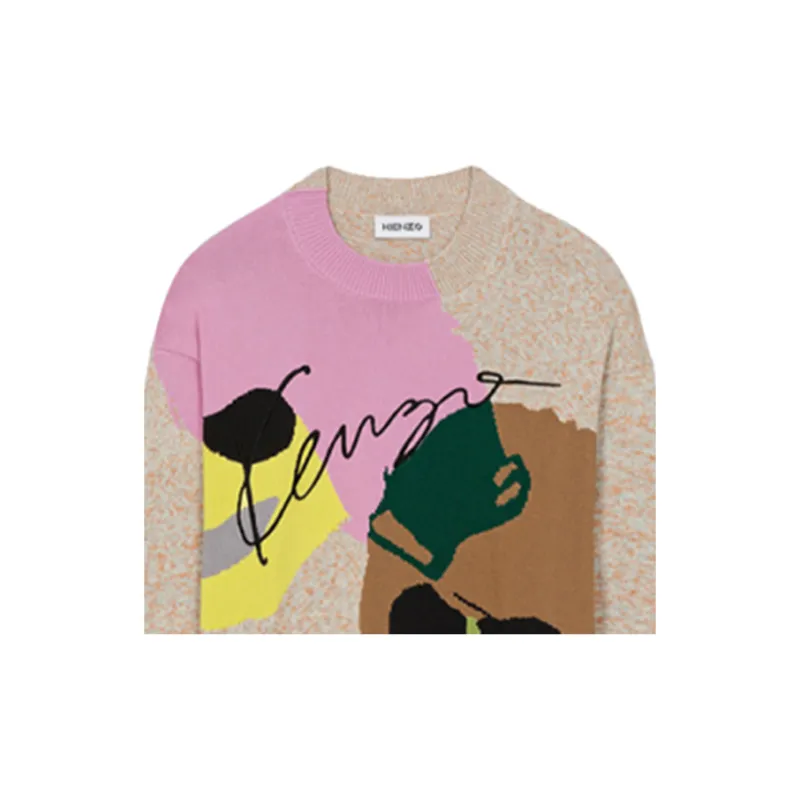 KENZO Intarsia Knit Crewneck Sweater-3