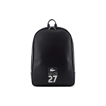 LACOSTE PVC Polyvinyl Chloride Backpack Medium Size Men's Cerulean & Midnight Blue