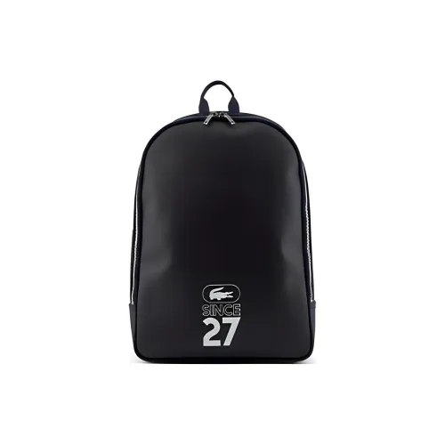 LACOSTE PVC Polyvinyl Chloride Backpack Medium Size Men's Cerulean & Midnight Blue