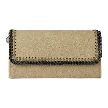 Stella McCartney Falabella Polyester Wallet Women's Solid Cream