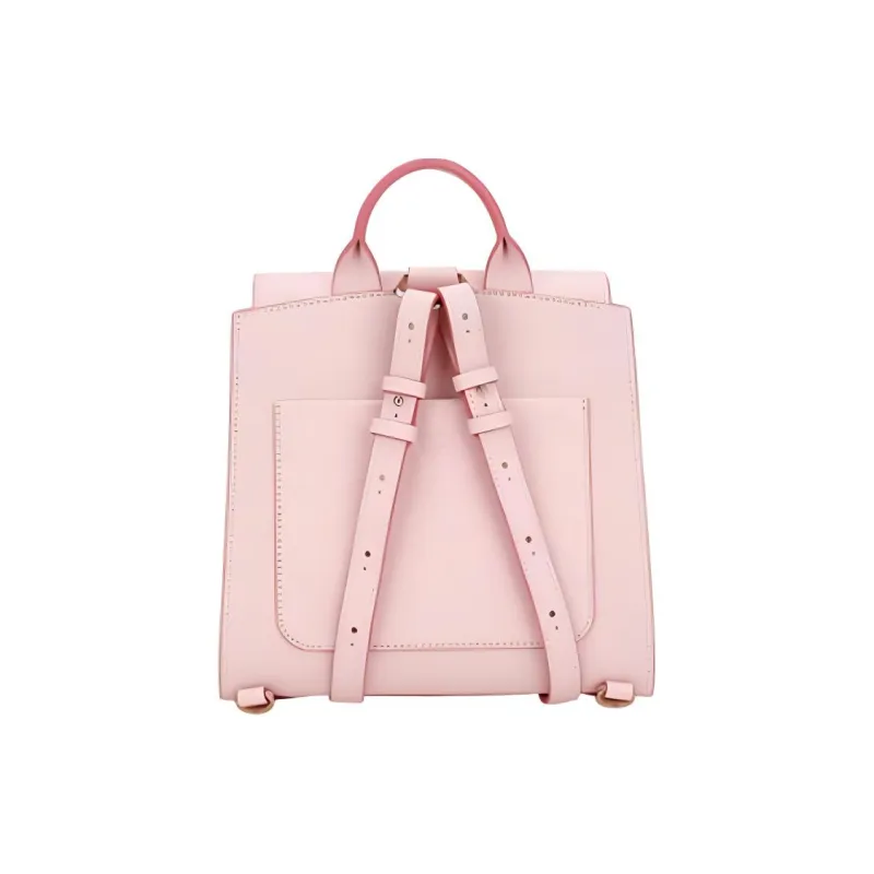 MCM Essential Visetos Origina Cow Leather, Textile, Artificial Leather Backpack Small Size Women's Pink-3