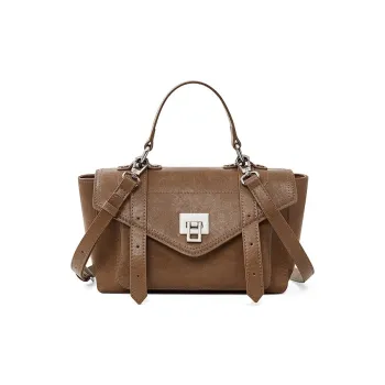 Teenmix Cow Leather Handbag, Shoulder Bag, Crossbody Bag Regular Women's Green Tea/Ebony/Black/Burgundy
