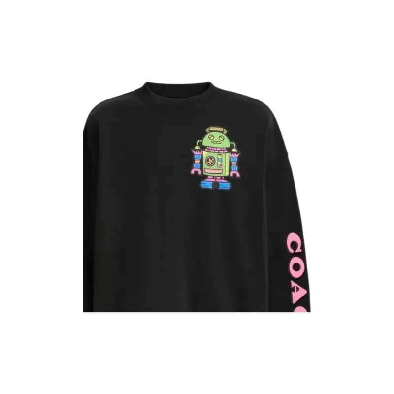 COACH FW24 Sweatshirt Men's Black-4