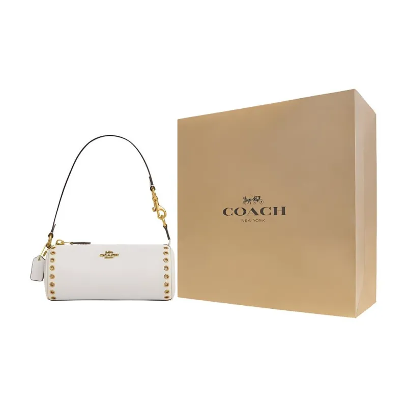 COACH NolitaBarrel Cow Leather Shoulder Bag Trumpets Women's Chalk White-6