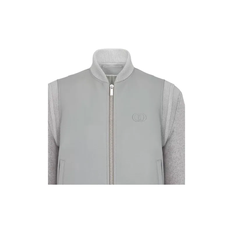 DIOR SS25 Baseball Jacket Men's Gray-2