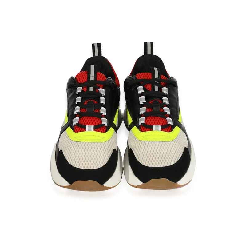 DIOR B22 Low Top Casual Shoes Men's Black Red-3