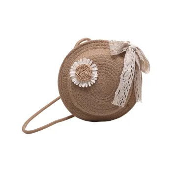 OKEKE Cotton Linen Blend Shoulder Bag Women's Khaki