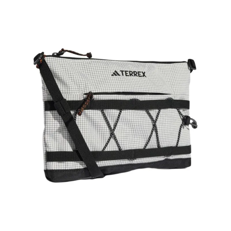 Adidas Fabric Crossbody Bag Shoulder Bag Unisex Symbol Gray & Black-1