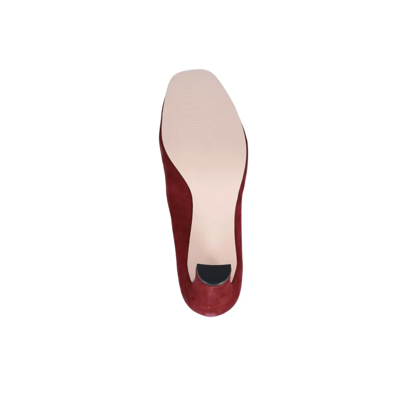 CAPRICE Twiggy Chunky Heel High Heels 8.5cm Women's Red-6