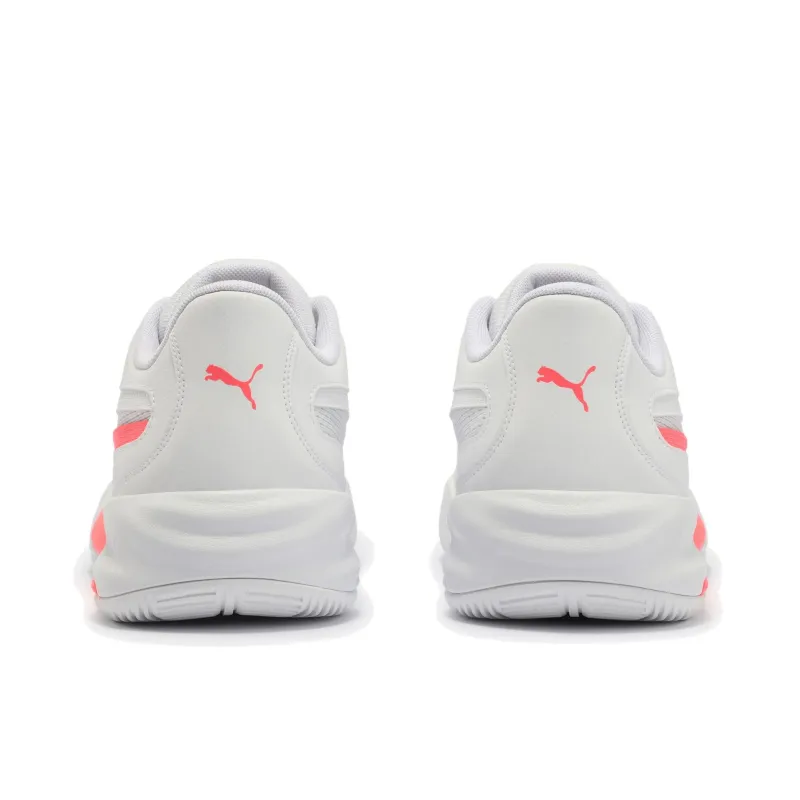PUMA Triple Cushioning Anti Slip And Wear Resistant Balance Low Top Basketball Shoes Unisex White Pink-4