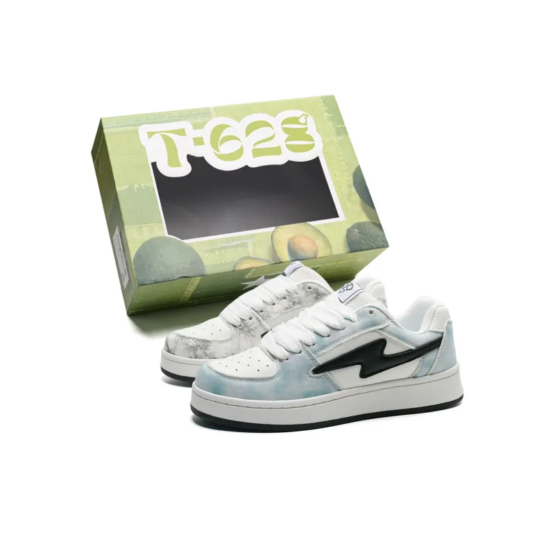 T628 Lightning Puffy Shoes Slip Resistant, Abrasion Resistant, Lightweight Low Top Skateboard Shoes Unisex-11