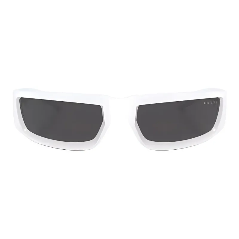 PRADA Plate Frame Rectangular Sunglasses Men's White-1