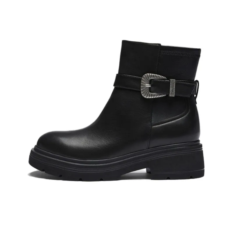 LE SAUNDA Ankle Boots Women's White/Black-4