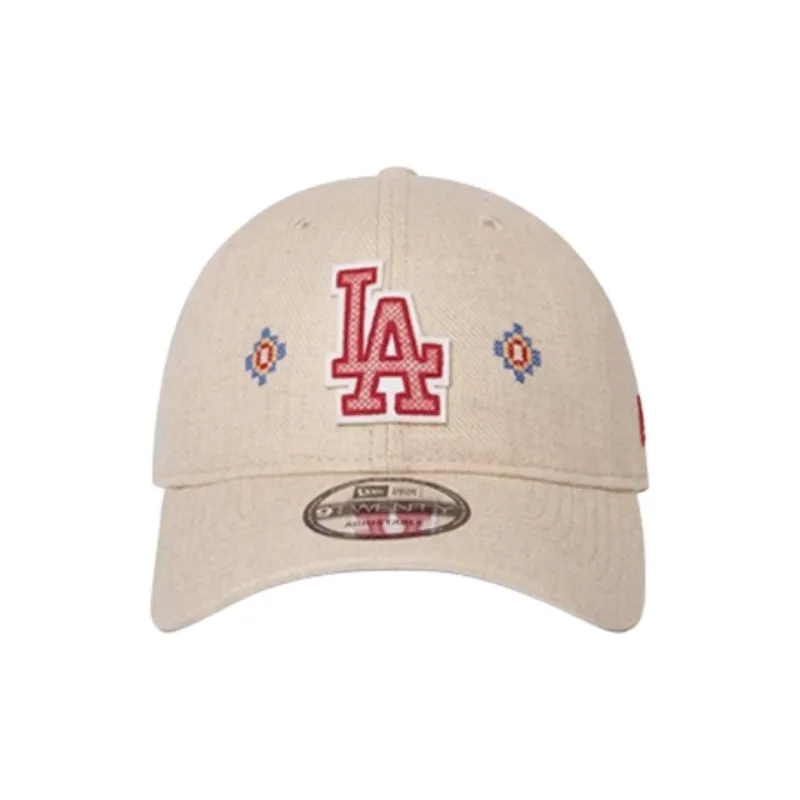 New Era Cotton Baseball Caps Unisex Ecru-1