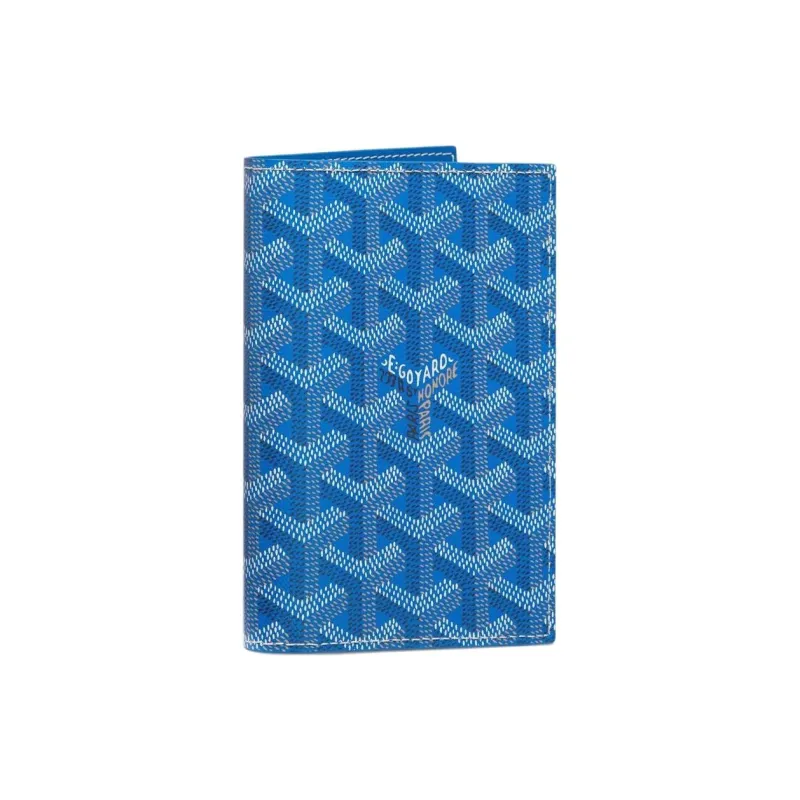 GOYARD Grenelle Canvas With Leather Card Holder Passport Holder Unisex Blue-0