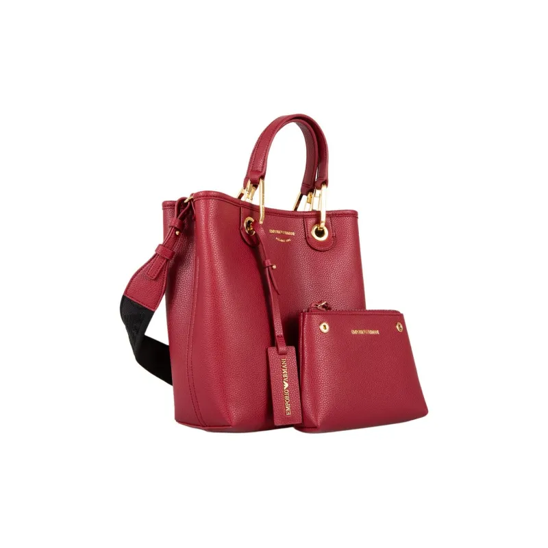 EMPORIO ARMANI Eco Leather One Shoulder Handbag Women's Red-1