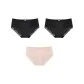 Black+Black+Cream Skin[Mid-Low Waist]