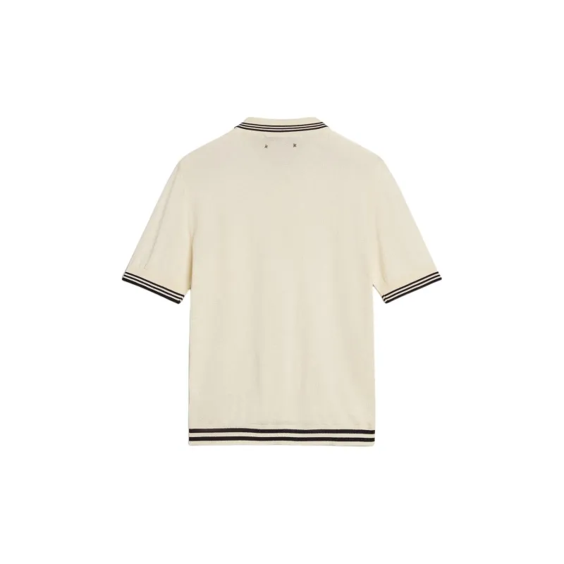 Golden Goose Short Sleeved Knitted Polo Shirt-1