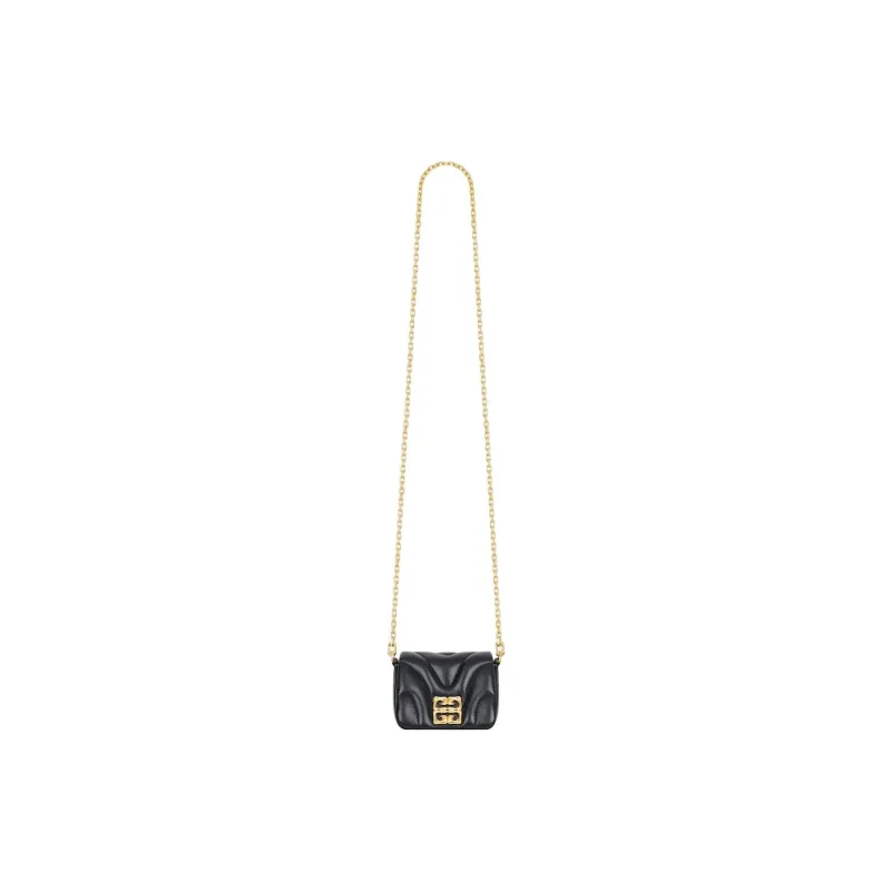 Givenchy 4G Liquid Lambskin Shoulder Bag Extra Mini Women's Black-1