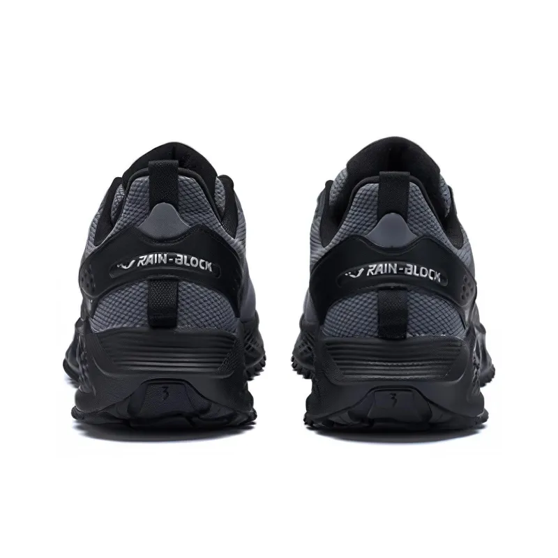 361° Anti Slip And Wear Resistant Breathable Low Top Running Shoes Men's Smoke Gray Black-2