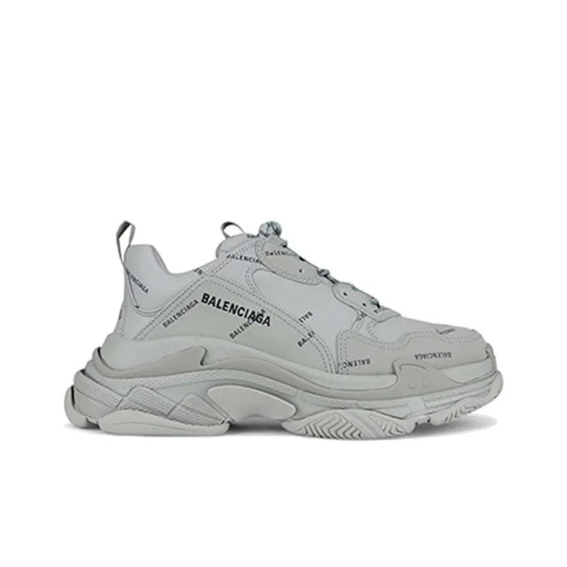 Balenciaga Triple S Low Top Casual Shoes Men's Gray-1