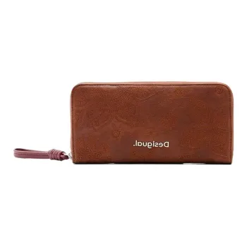 Desigual Polyurethane Wallet Large Size Women's Brown