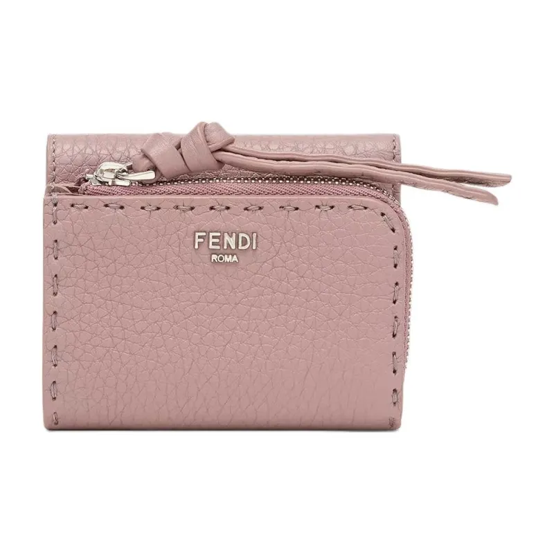 FENDI Peekaboo Calfskin Wallet Women's Pink-0