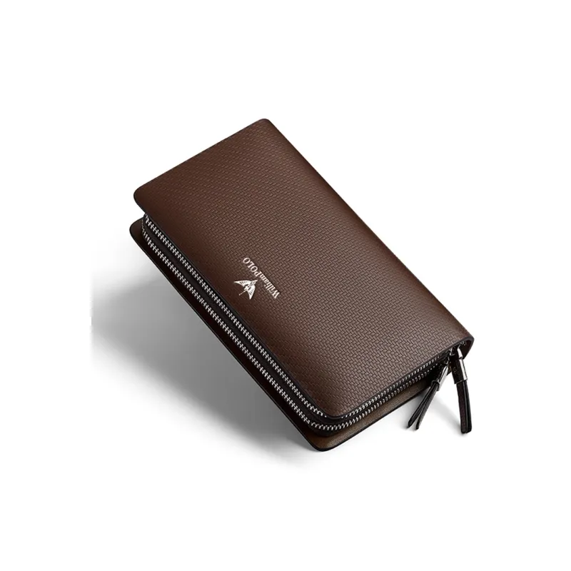 WilliamPOLO Cow Leather Large Capacity Wallet Clutch Regular Men's Multicolor-14
