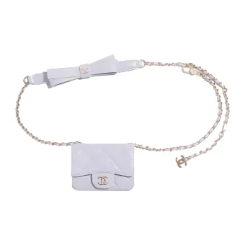 CHANEL 21K Winter Lambskin Fanny Pack Mini Women's Light Purple