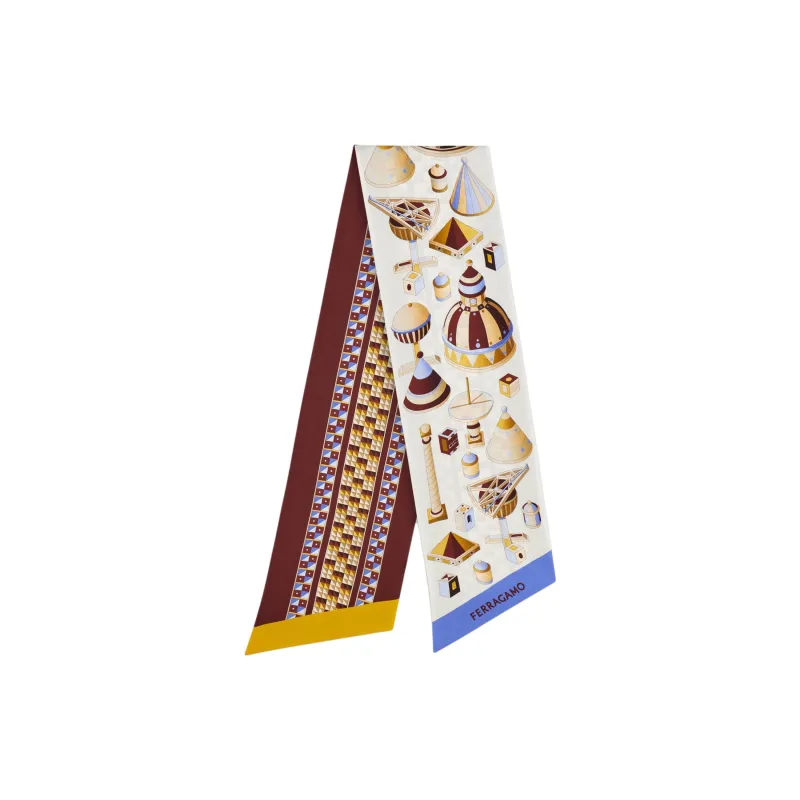 Ferragamo Renaissance print Scarf-0