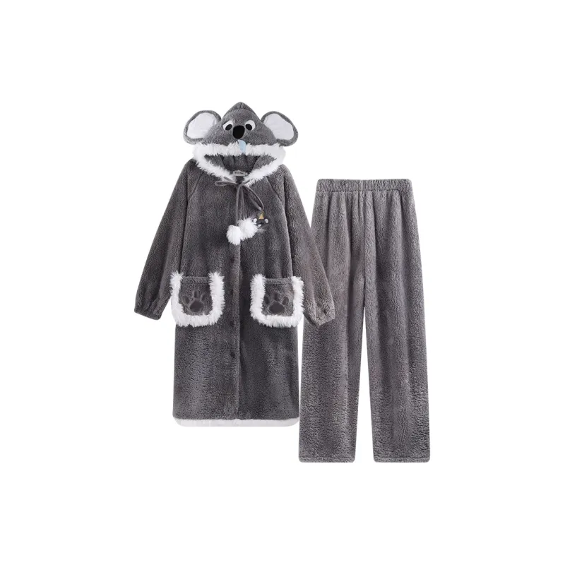 Wabi Town Pajama Set Women's Gray-0