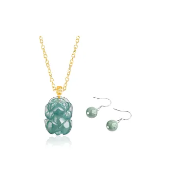 Long Fu Glutinous Jade Jadeite Necklaces Women's
