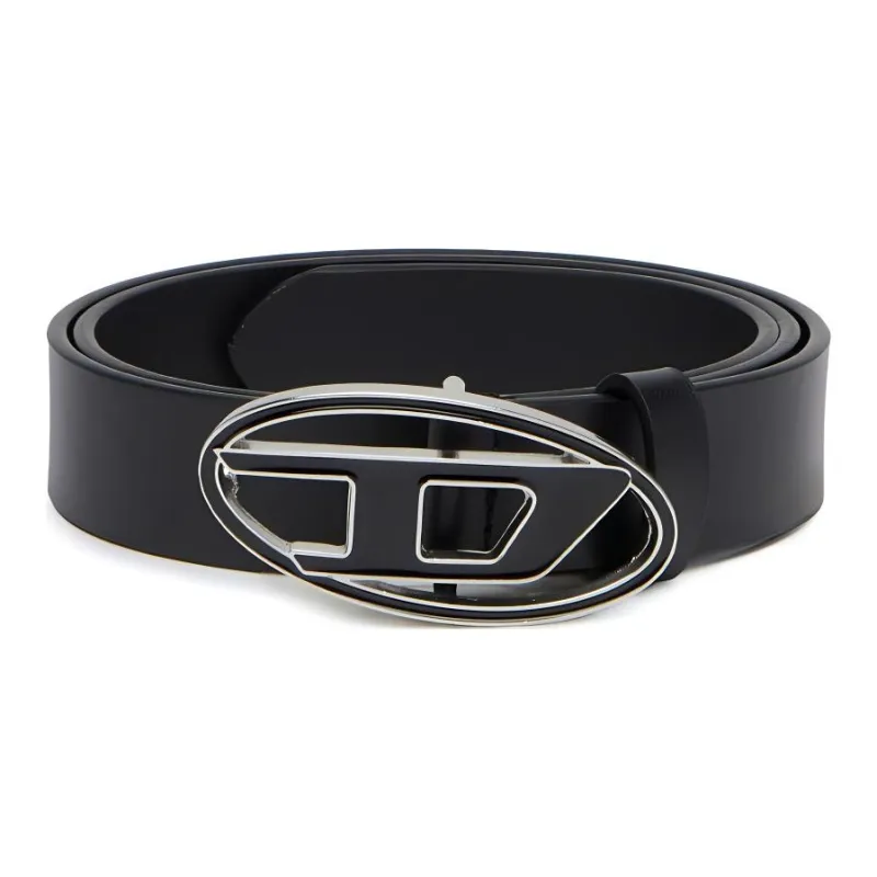 DIESEL 1DR Logo buckle Leather Belt-0