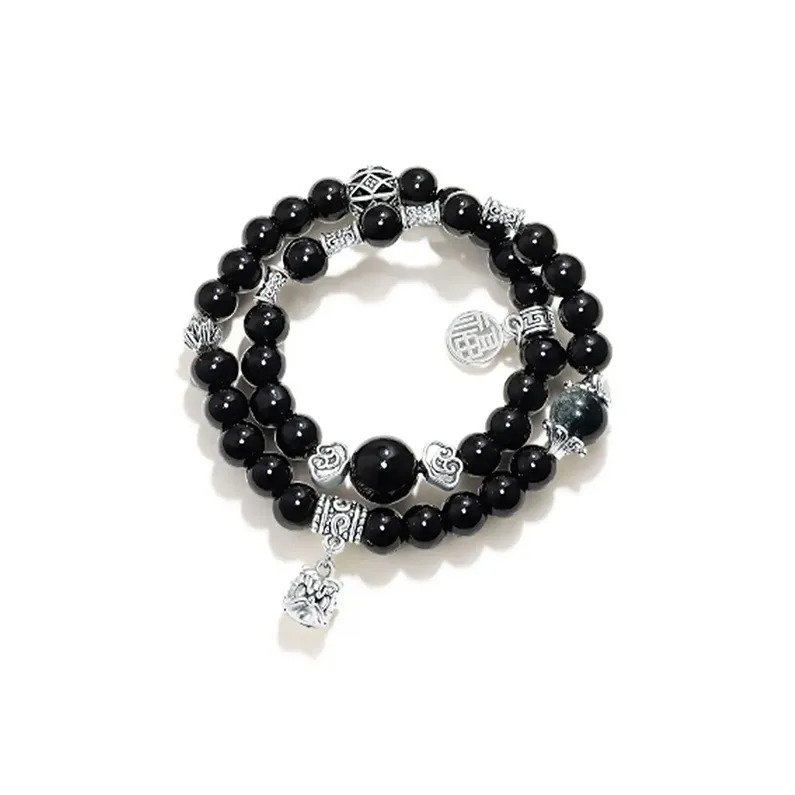 ZOKS Colored Glaze Jade Bracelets Unisex-8