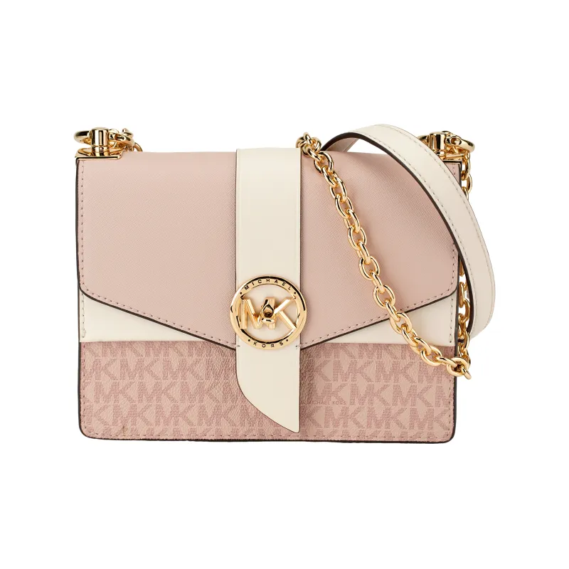 MICHAEL KORS Greenwich Leather Envelope Bag, Shoulder Bag Trumpets Women's Ballet Pink-1