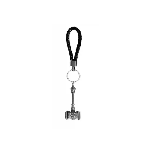 Nike Zinc Alloy PU Leather Keychains Unisex Silver