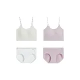 White Set+Light Pink Clothing Sets