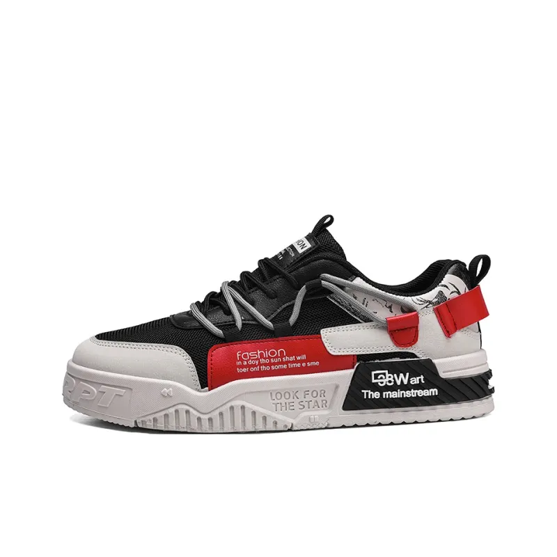 AD Cushioned Wear-Resistant Height Increasing Low-Top Skateboard Shoes Men's-0